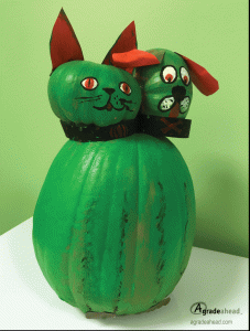 fall crafts Pumpkin Creatures cat dog